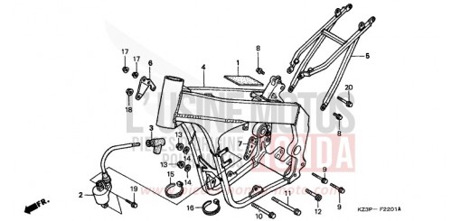 FRAME BODY (2) CR250RW de 1998
